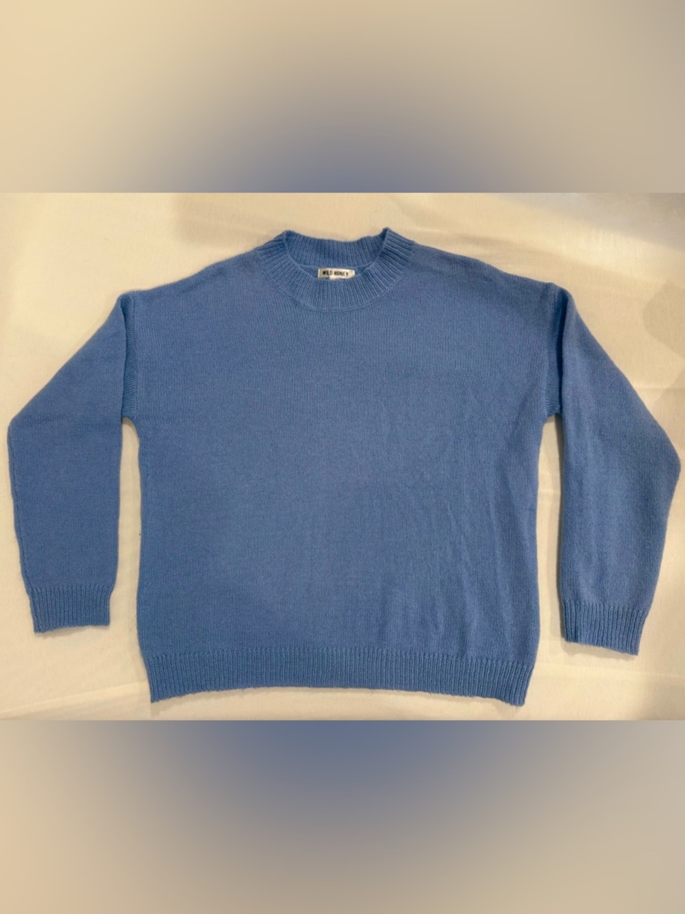 Wild Honey Men’s Crewneck Sweater in Periwinkle Blue
